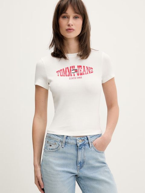 Tommy Jeans T-shirt damski z bawełną - zdjęcie produktu nr 1