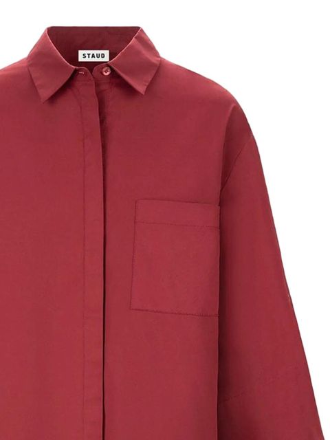 STAUD chest-pocket button-down dress - Red - zdjęcie produktu nr 2