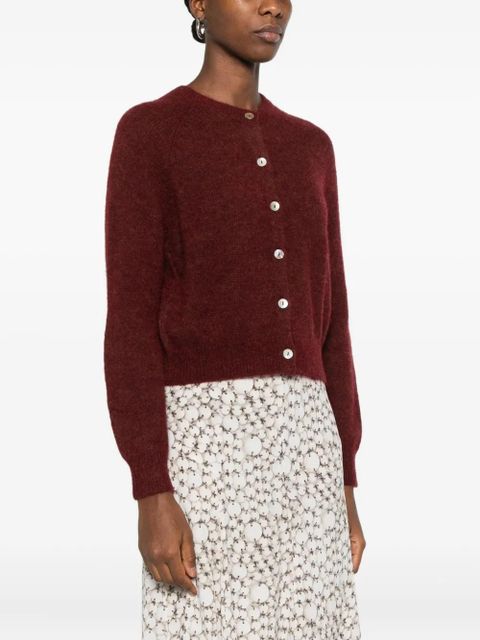 DÔEN long-sleeve cardigan - Red