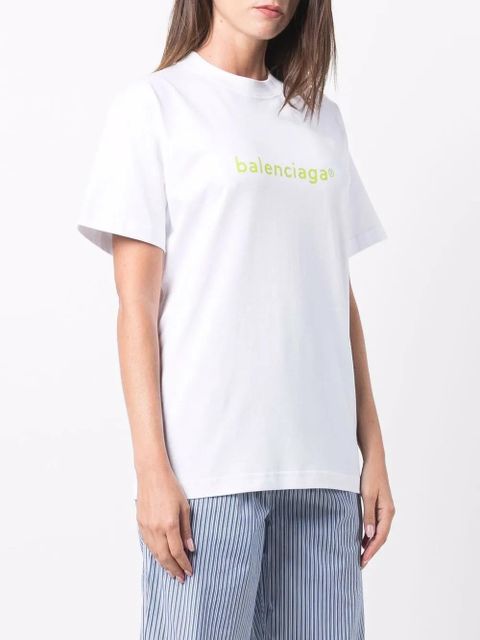 Balenciaga logo-print oversized T-shirt - White