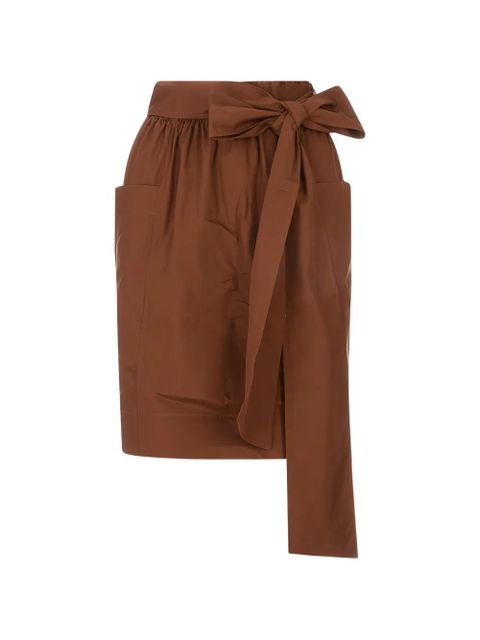 Chloé bow-detail patch-pocket pencil skirt - Brown - zdjęcie produktu nr 1