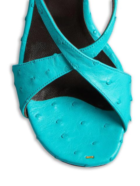 KHAITE Liria cross strap sandals - Blue