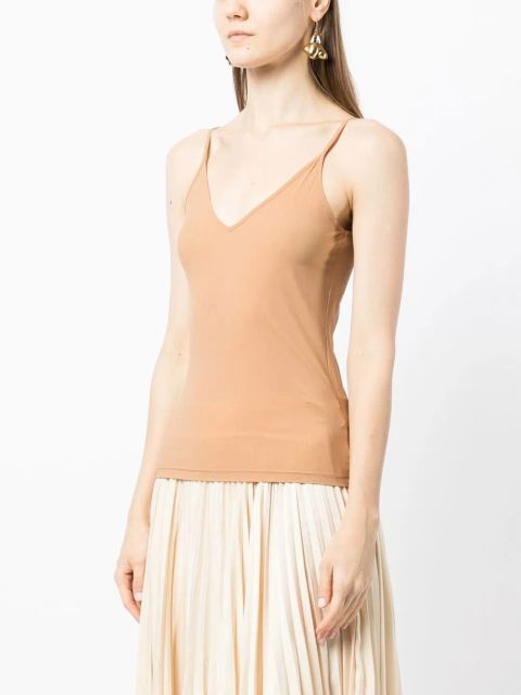 Jil Sander V-neck sleeveless top - Brown