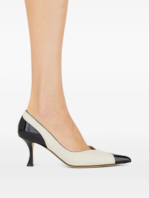 Ferragamo 70mm leather pumps - White