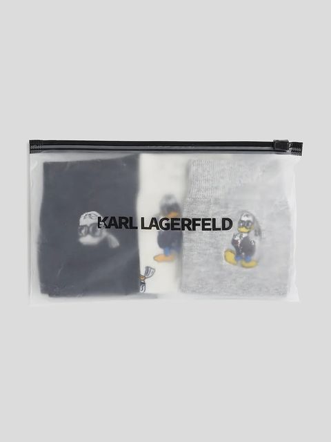 Karl Lagerfeld skarpetki KL X DISNEY 3-pack damskie kolor szary A3W47051