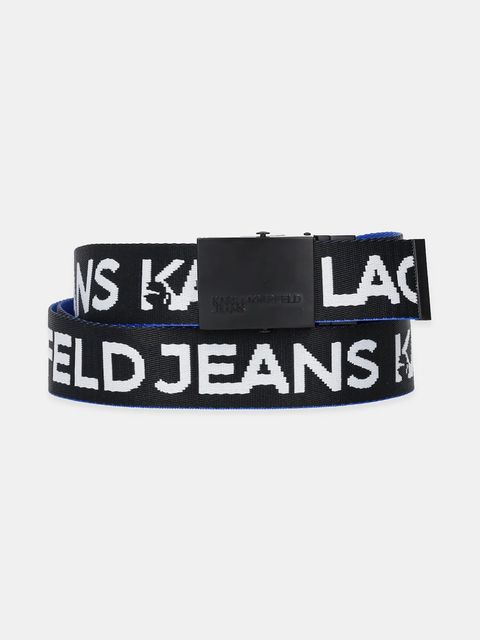 Karl Lagerfeld Jeans pasek dwustronny kolor czarny A1M33131 - zdjęcie produktu nr 1