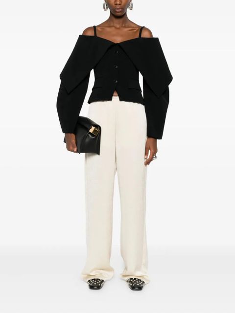 Nanushka foldback-neckline blazer - Black - zdjęcie produktu nr 2