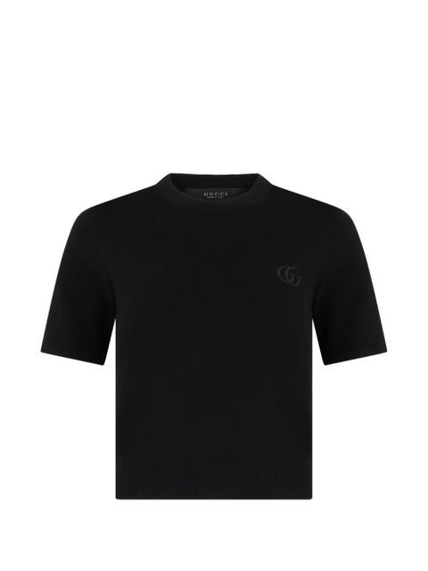 Gucci logo detail short-sleeve sweater - Black - zdjęcie produktu nr 1