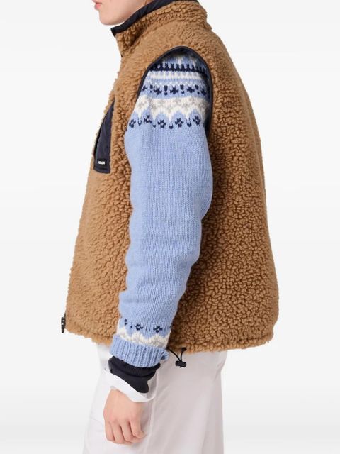 Miu Miu teddy down vest with technical pongé - Brown