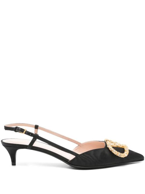 Valentino Garavani 50mm Vlogo slingback pumps - Black - zdjęcie produktu nr 1
