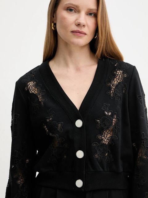 Guess kardigan damski kolor czarny lekki W5GQ11 KCWY1