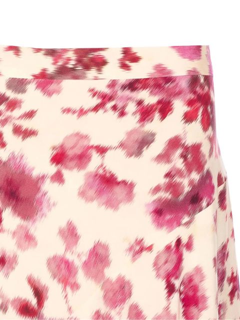 ISABEL MARANT rose print slit midi skirt - Neutrals