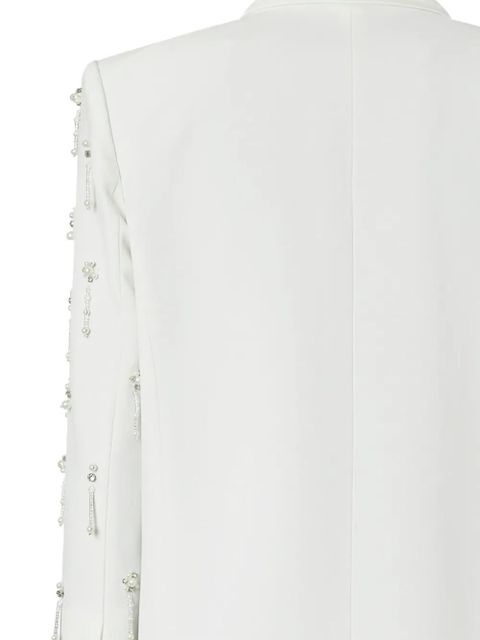 PINKO crystal-embellished double-breasted jacket - White - zdjęcie produktu nr 2
