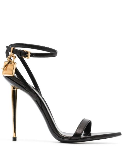 TOM FORD Padlock 105mm leather sandals - Black - zdjęcie produktu nr 1