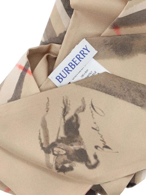 Burberry check scarf - Neutrals