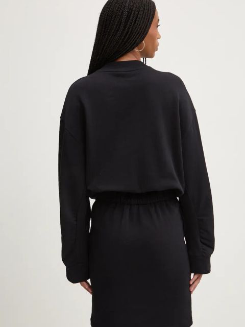 HUGO sukienka bawełniana kolor czarny mini oversize 50522762