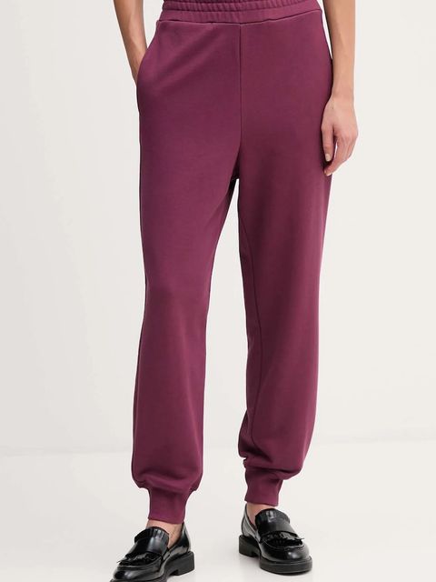 United Colors of Benetton spodnie dresowe bawełniane damskie kolor fioletowy gładkie 3UNIDF01A - zdjęcie produktu nr 1