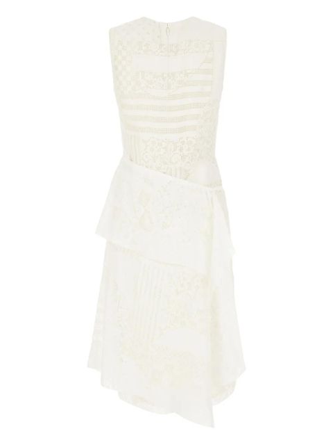 FENDI lace-paneled midi dress - White - zdjęcie produktu nr 2