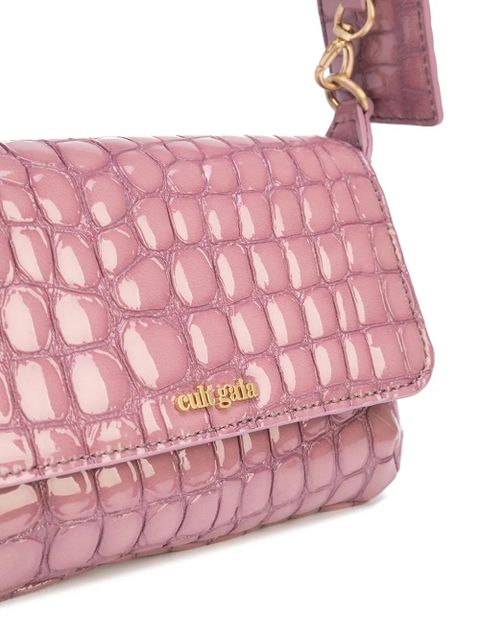Cult Gaia Damara crocodile-effect shoulder bag - Purple