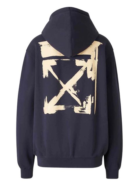 Off-White hooded logo sweatshirt - Blue