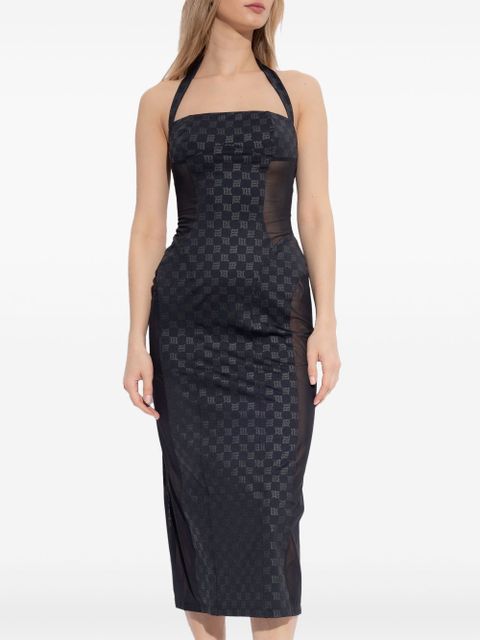 MISBHV logo-print midi dress - Black