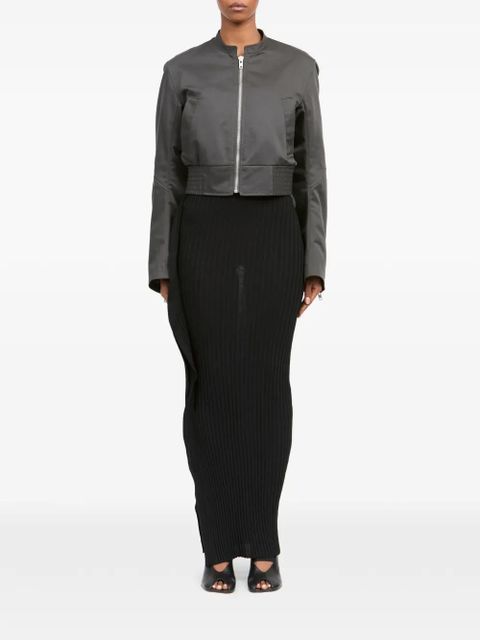 MM6 Maison Margiela quilted cropped bomber jacket - Grey - zdjęcie produktu nr 2