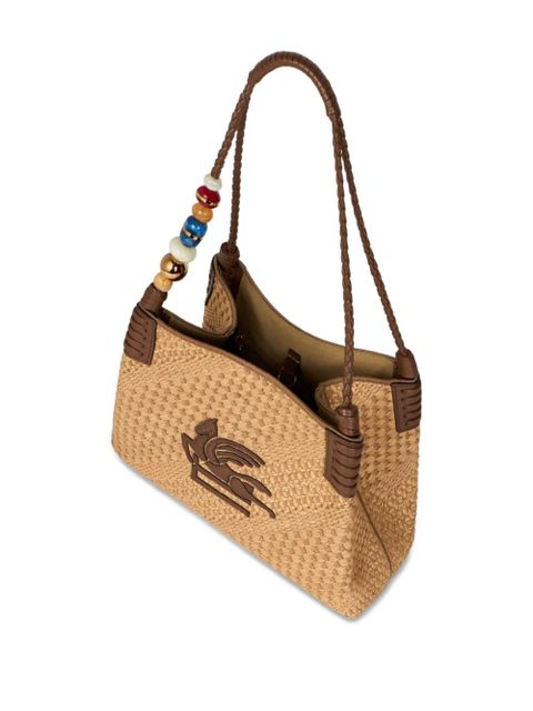 ETRO small Libra raffia tote bag - Neutrals