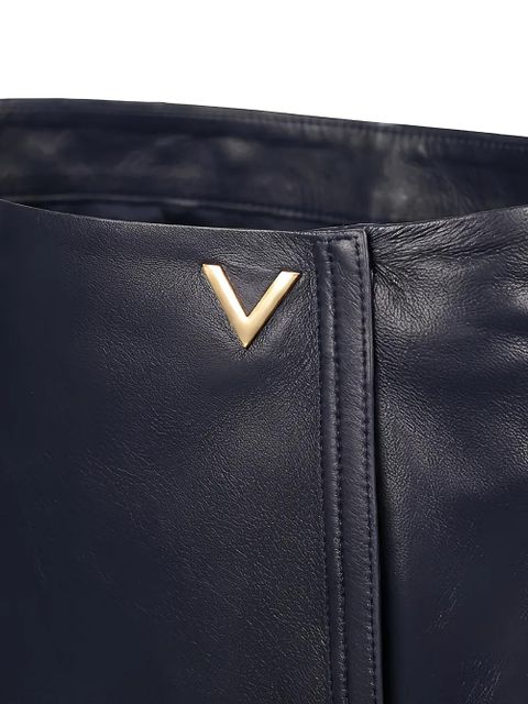 Valentino Garavani logo-appliqué mini skirt - Blue