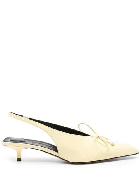 Jacquemus 40mm Cubisto leather pumps - Yellow - zdjęcie produktu nr 1