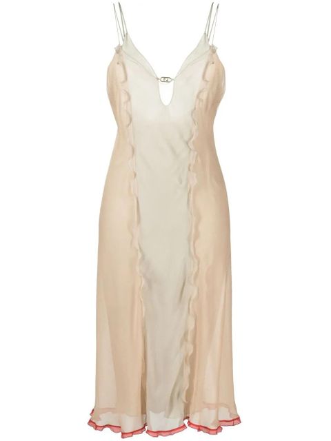 FENDI silk midi dress - Neutrals - zdjęcie produktu nr 1