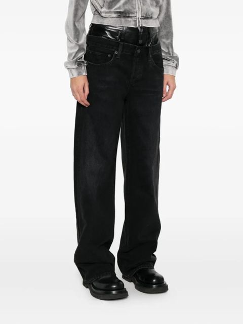 AGOLDE Elson high-waisted straight jeans - Black