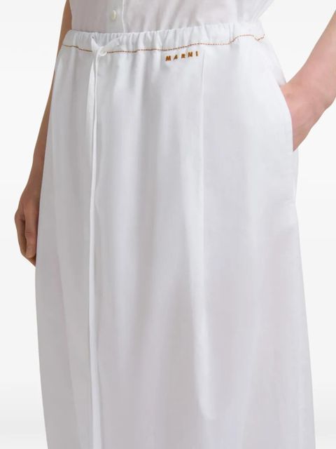 Marni draping wide-leg trousers - White