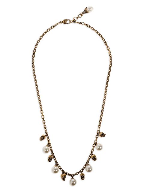 Alexander McQueen skull pearl necklace - Gold - zdjęcie produktu nr 1