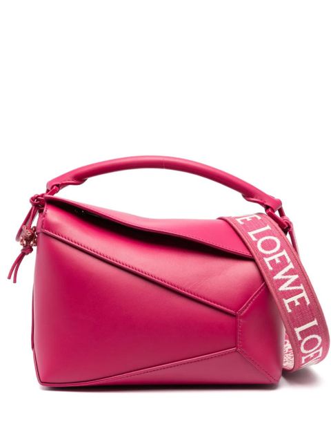 LOEWE small Puzzle Edge leather tote bag - Pink - zdjęcie produktu nr 1