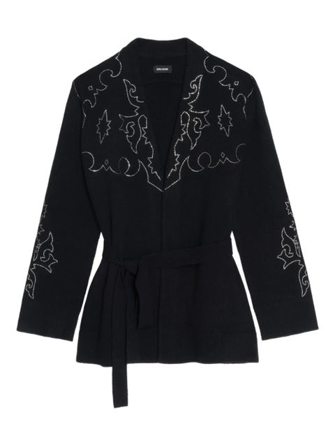 Zadig&Voltaire strass belted salomy ws west knitwear - Black - zdjęcie produktu nr 1