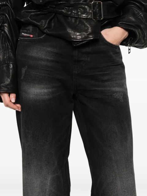Diesel 2001 D-Macro belt-loop distressed jeans - Black