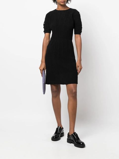 Ferragamo micro-pleated midi dress - Black - zdjęcie produktu nr 2