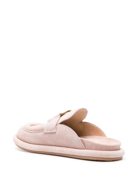 Moncler Bell suede mules - Pink