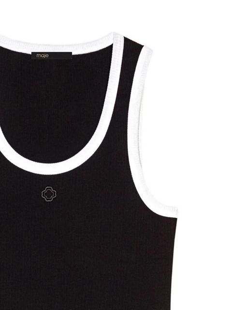 Maje ribbed vest top - Black - zdjęcie produktu nr 2