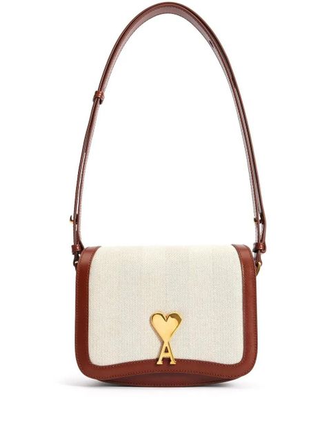 AMI Paris logo-plaque shoulder bag - Brown - zdjęcie produktu nr 1
