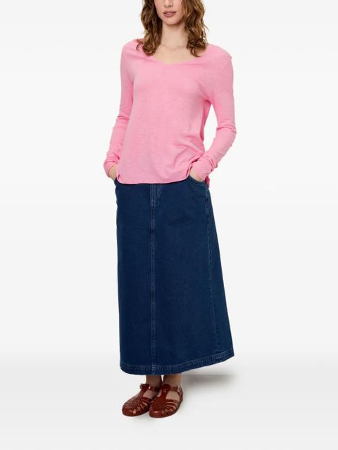 American Vintage Jacksonville V-neck T-shirt - Pink - zdjęcie produktu nr 2