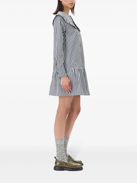 GANNI striped cotton shirt dress - Black - zdjęcie produktu nr 2