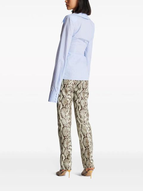 Balmain gingham-check pattern cotton shirt - Blue