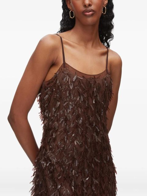 3.1 Phillip Lim fringe-sequin dress - Brown
