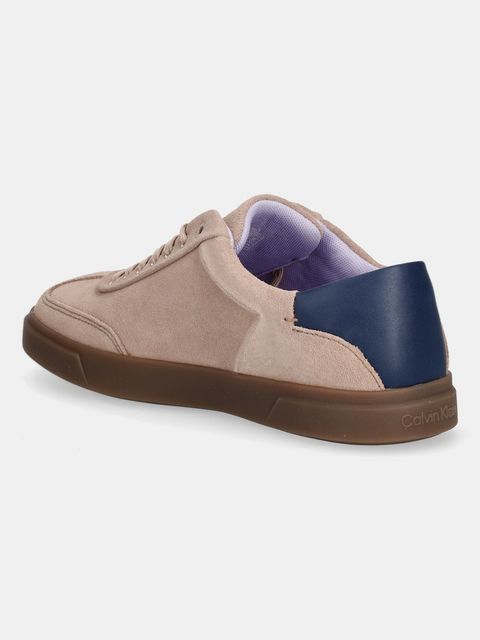 Calvin Klein sneakersy skórzane LOW PRO CUPS LACE UP kolor beżowy HW0HW02683