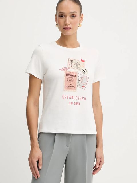 Weekend Max Mara t-shirt bawełniany ARA damski kolor biały 2525976041600 - zdjęcie produktu nr 1