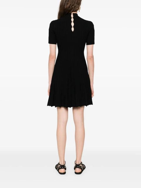 Maje fine-knit mini dress - Black