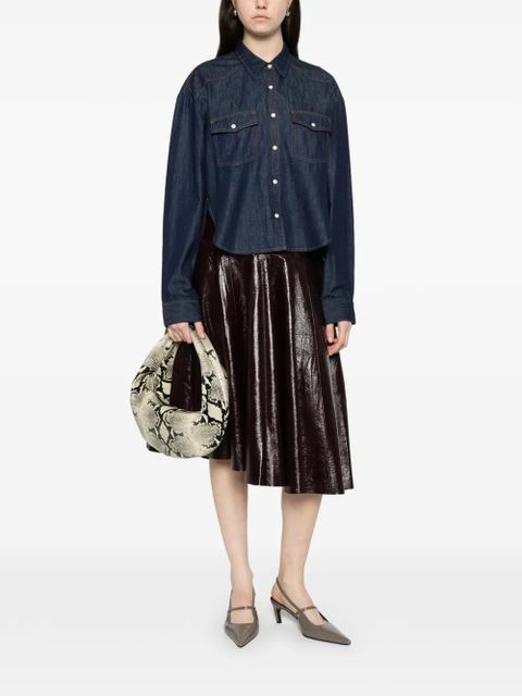 KHAITE Grenon patch-pocket shirt - Blue - zdjęcie produktu nr 2