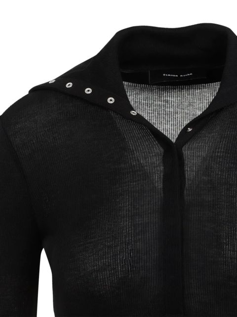 Simone Rocha ribbed-knit midi dress - Black