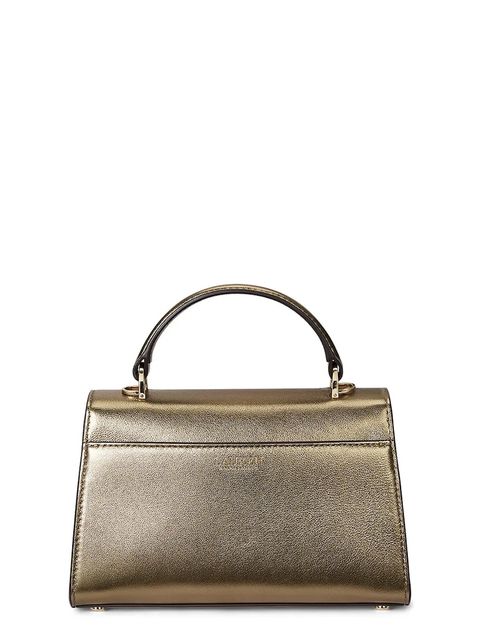 Lauren Ralph Lauren torebka skórzana kolor złoty 431P02413